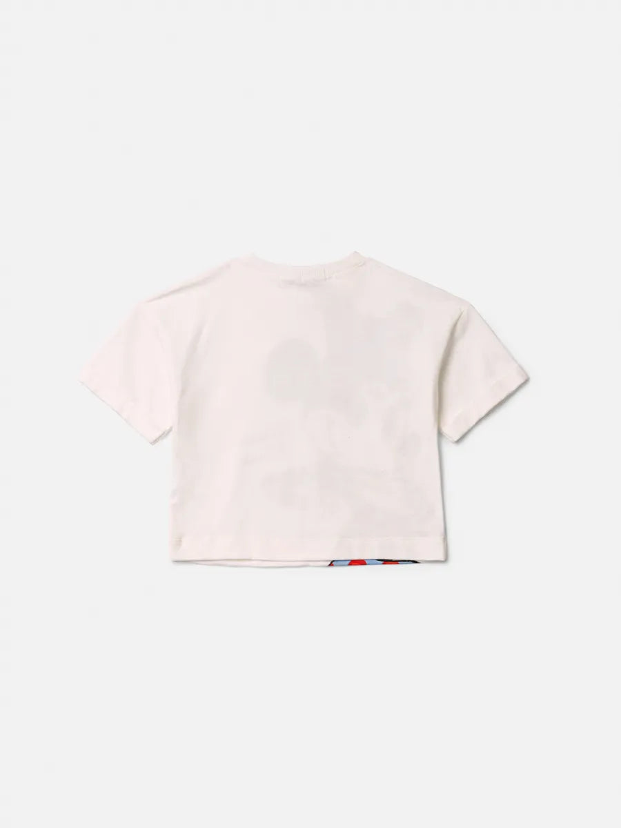 Blusa Infantil Menina Animê Branca Minnie Tomatinho Disney