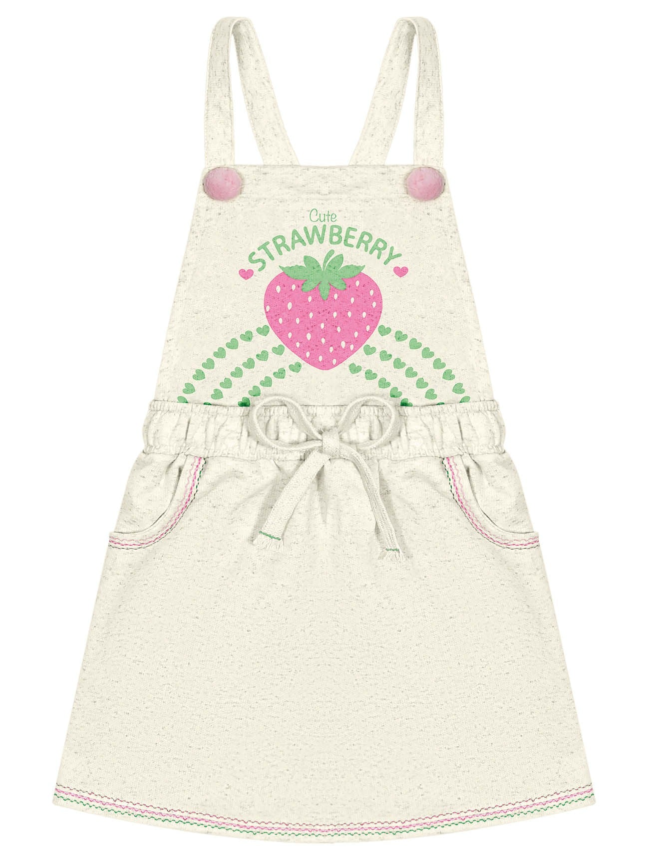 Salopete Infantil Cinti Verão Moranguinho com Blusa Verde