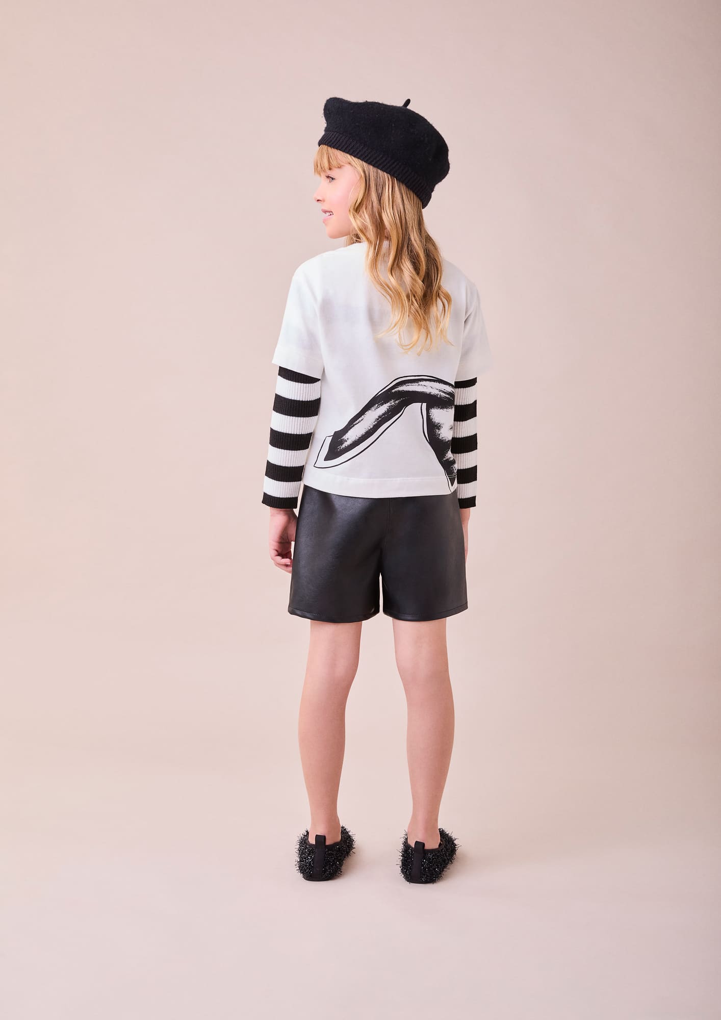 Blusa Infantil Animê Branca Laço com Paetê