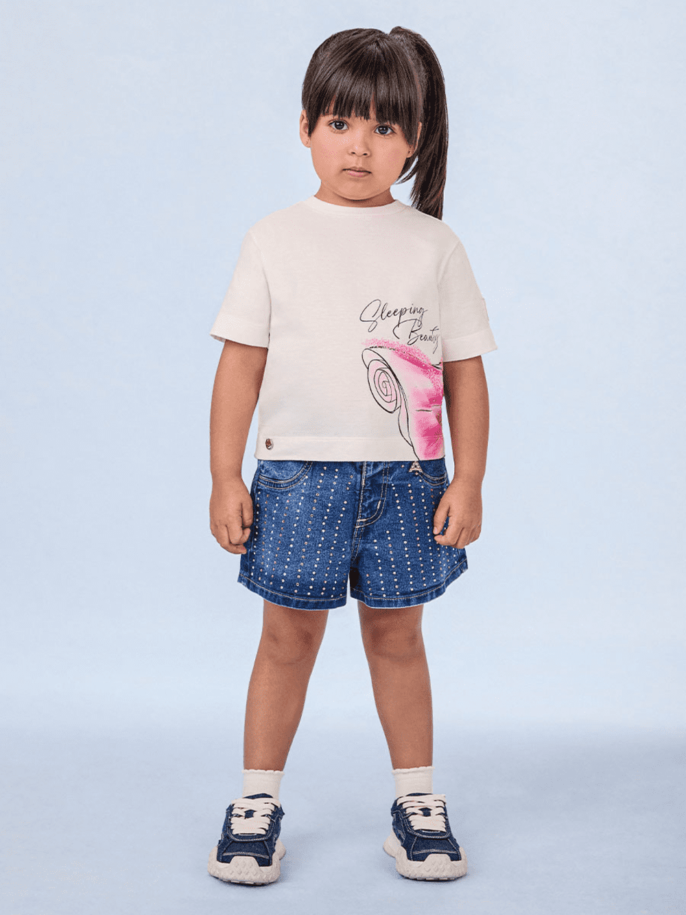 Blusa Infantil Animê Verão Princesa Aurora Disney