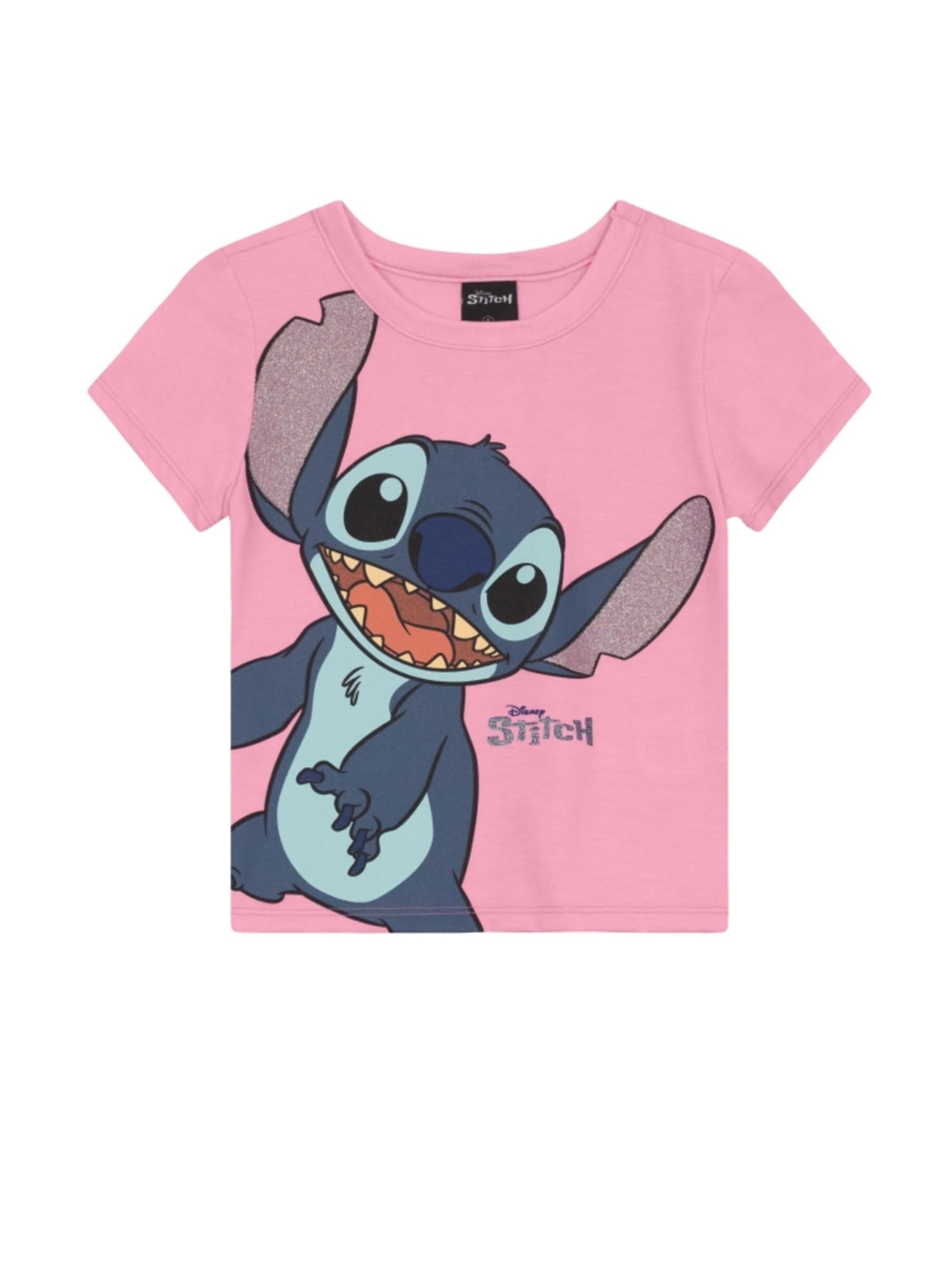 Blusa Infantil Stitch Rosa Brandili Disney