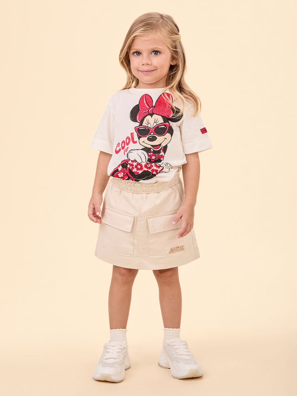 Blusa Infantil Animê Verão Minnie Vermelha Disney