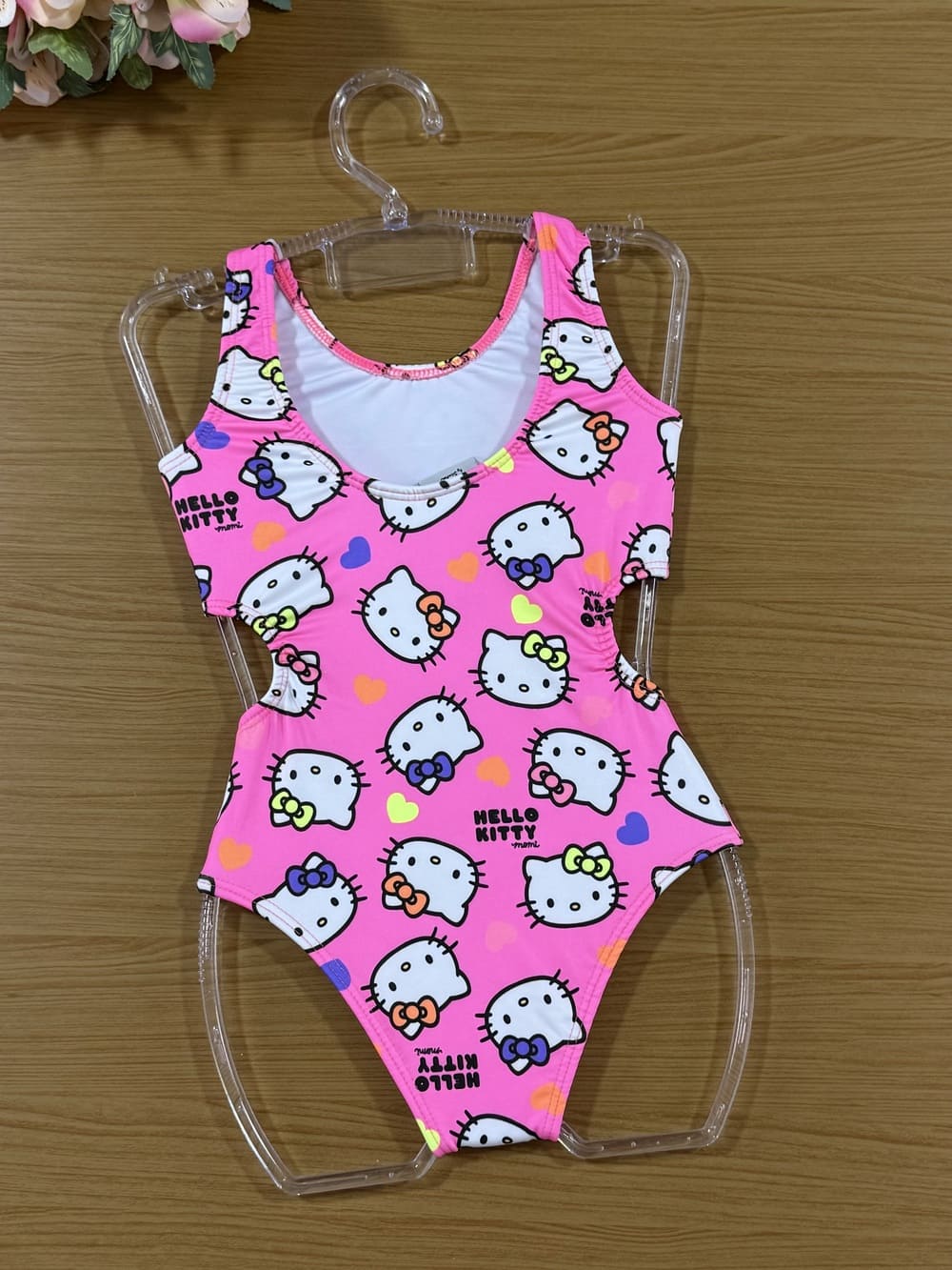 Maiô Infantil Momi Verão Rosa Hello Kitty
