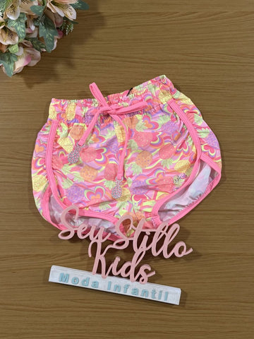 Shorts Infantil Kukie Verão Saida de Praia Frutinhas