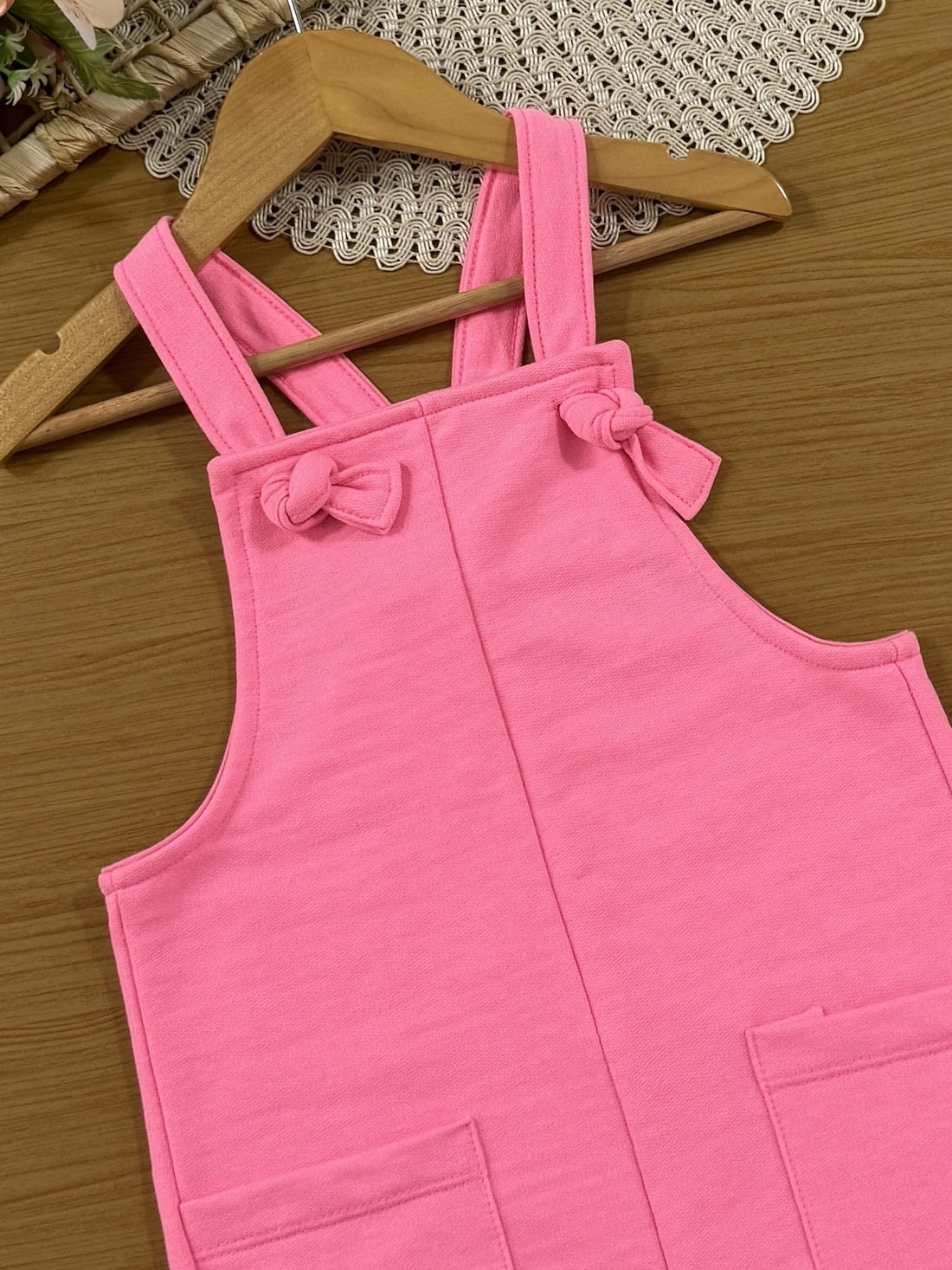 Jardineira Infantil Bimbi Verão Rosa