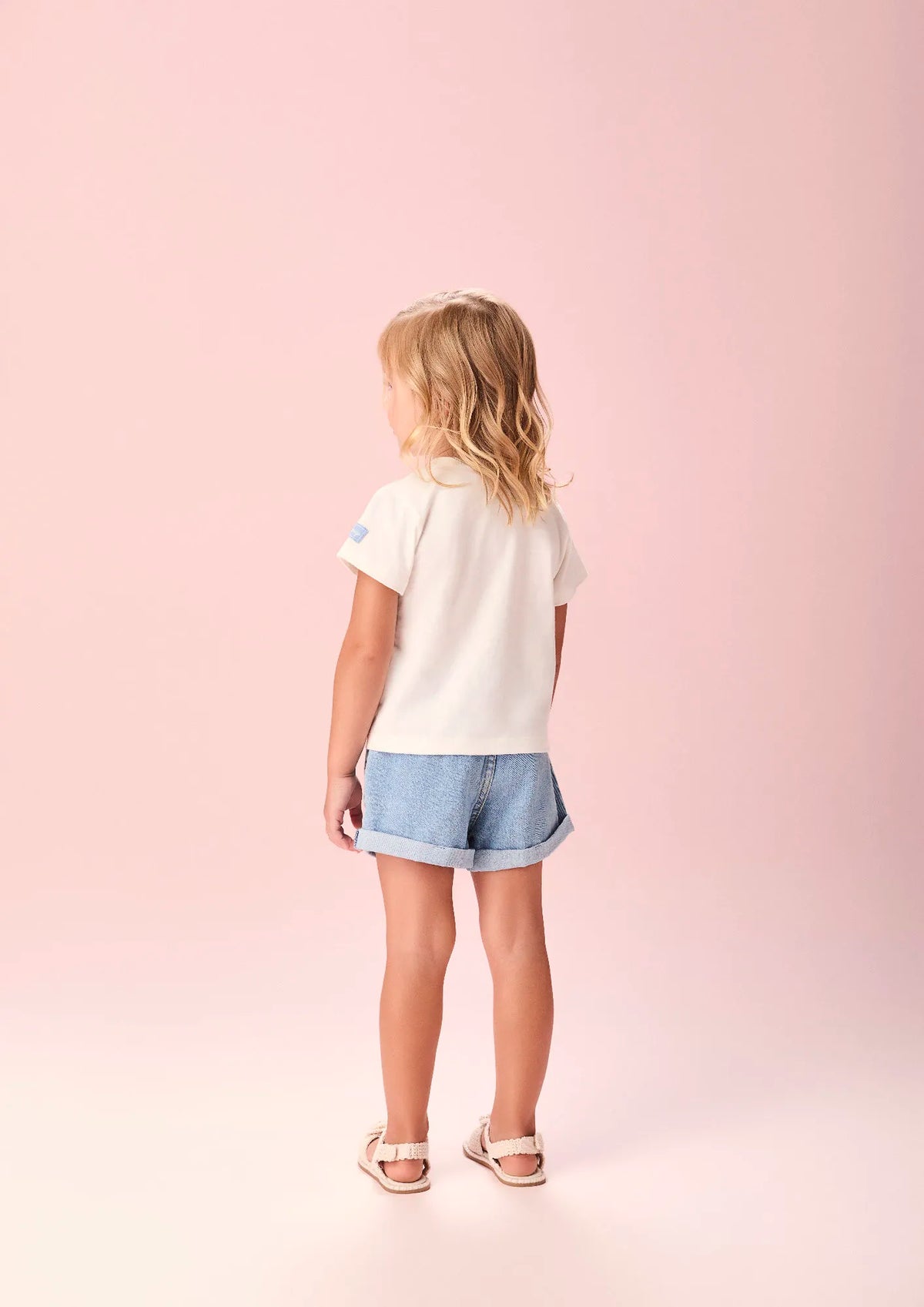 Shorts Jeans Infantil Menina Momi Florzinhas