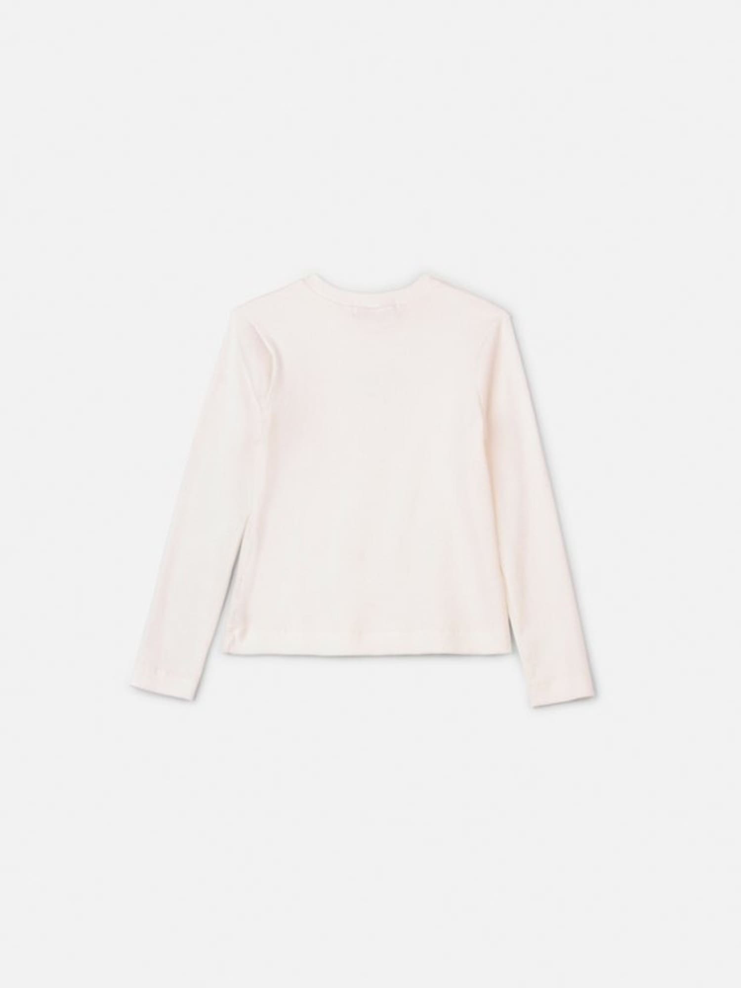 Blusa Infantil Animê Inverno Manga Longa Branca Stitch Disney
