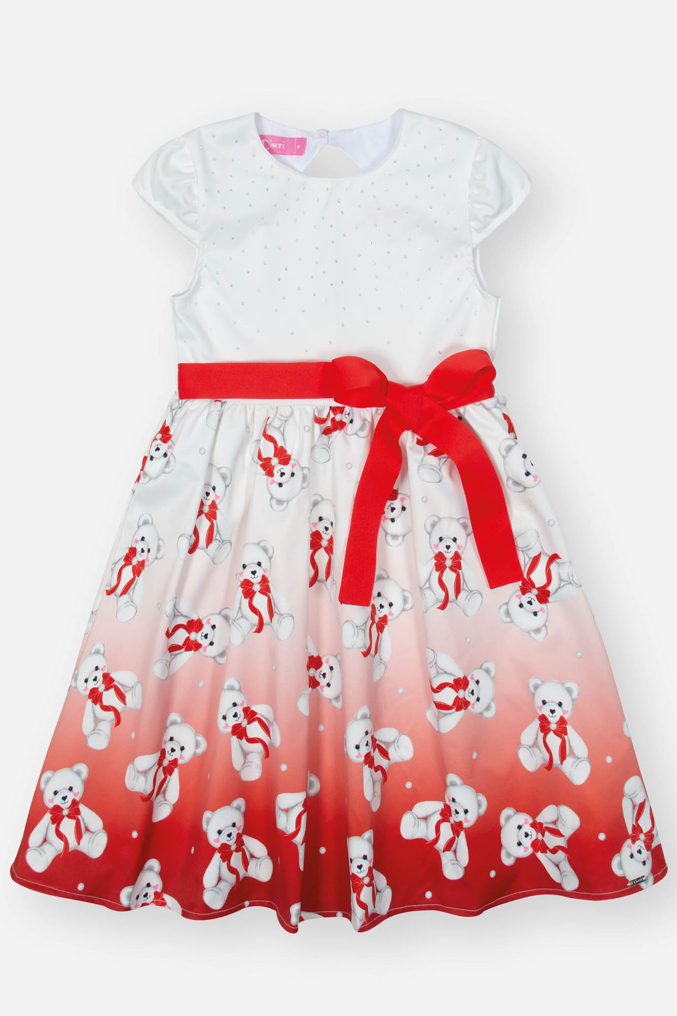 Vestido Infantil Cinti Inverno Ursinho com Bolero