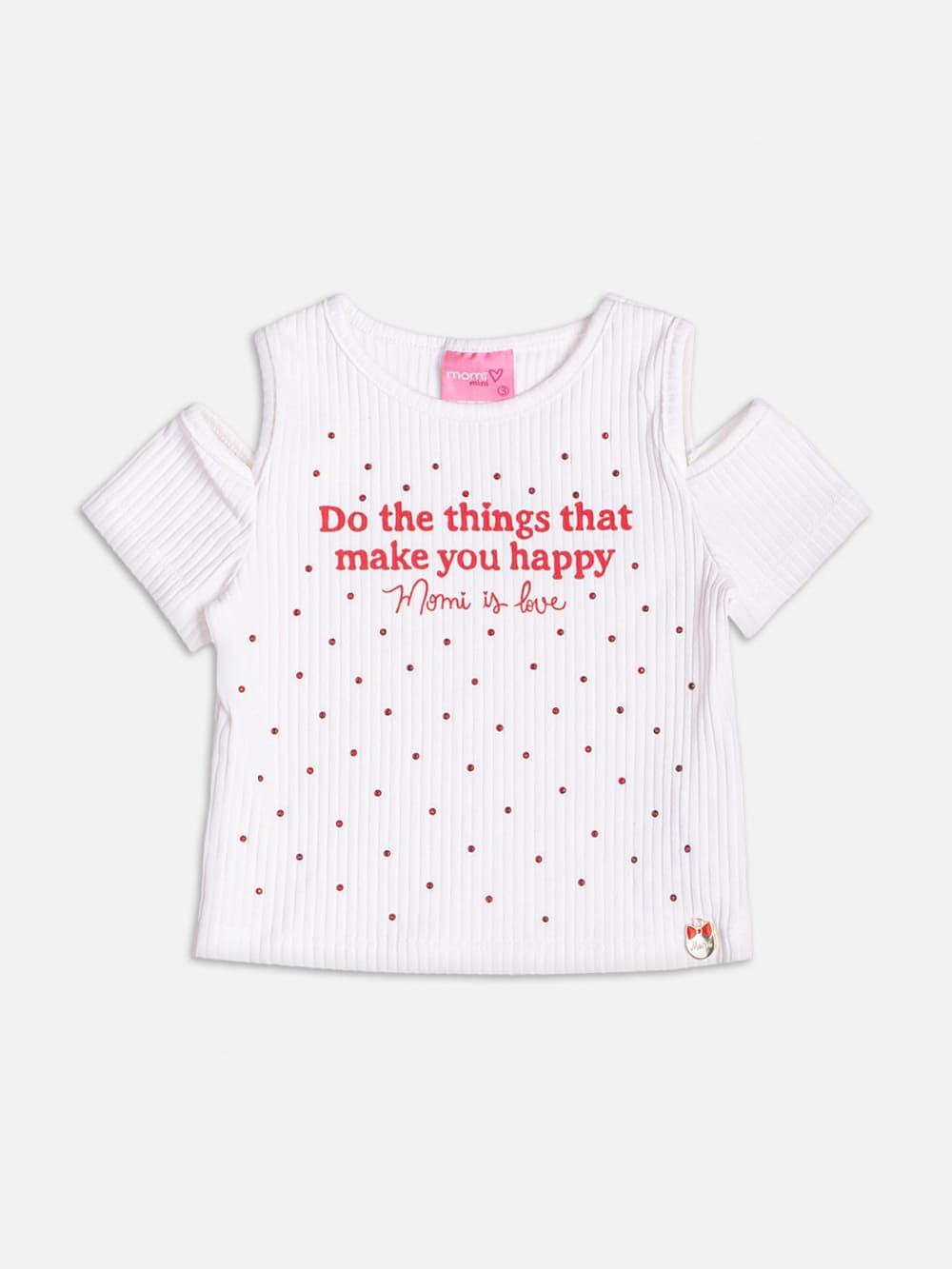 Jardineira Infantil Momi Verão Joaninha Com Blusa Canelada