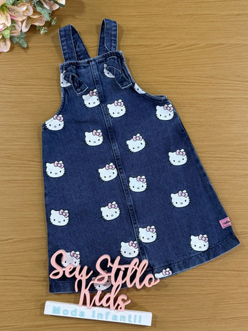 Salopete Infantil Momi Jeans Hello Kitty