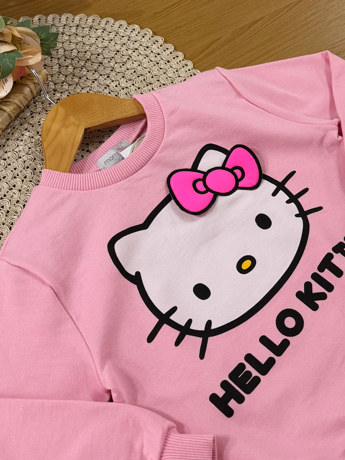 Moletom Infantil Momi Inverno Rosa Hello Kitty