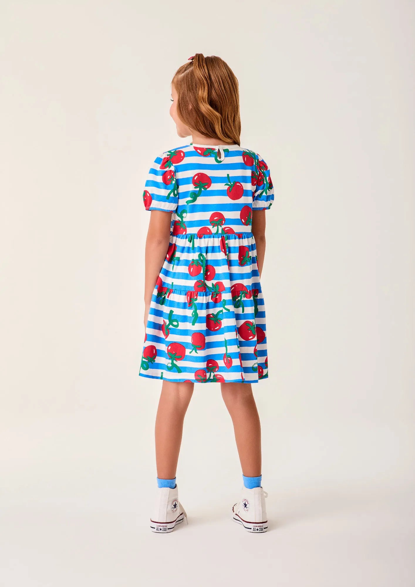 Vestido Infantil Bimbi Azul Tomatinhos