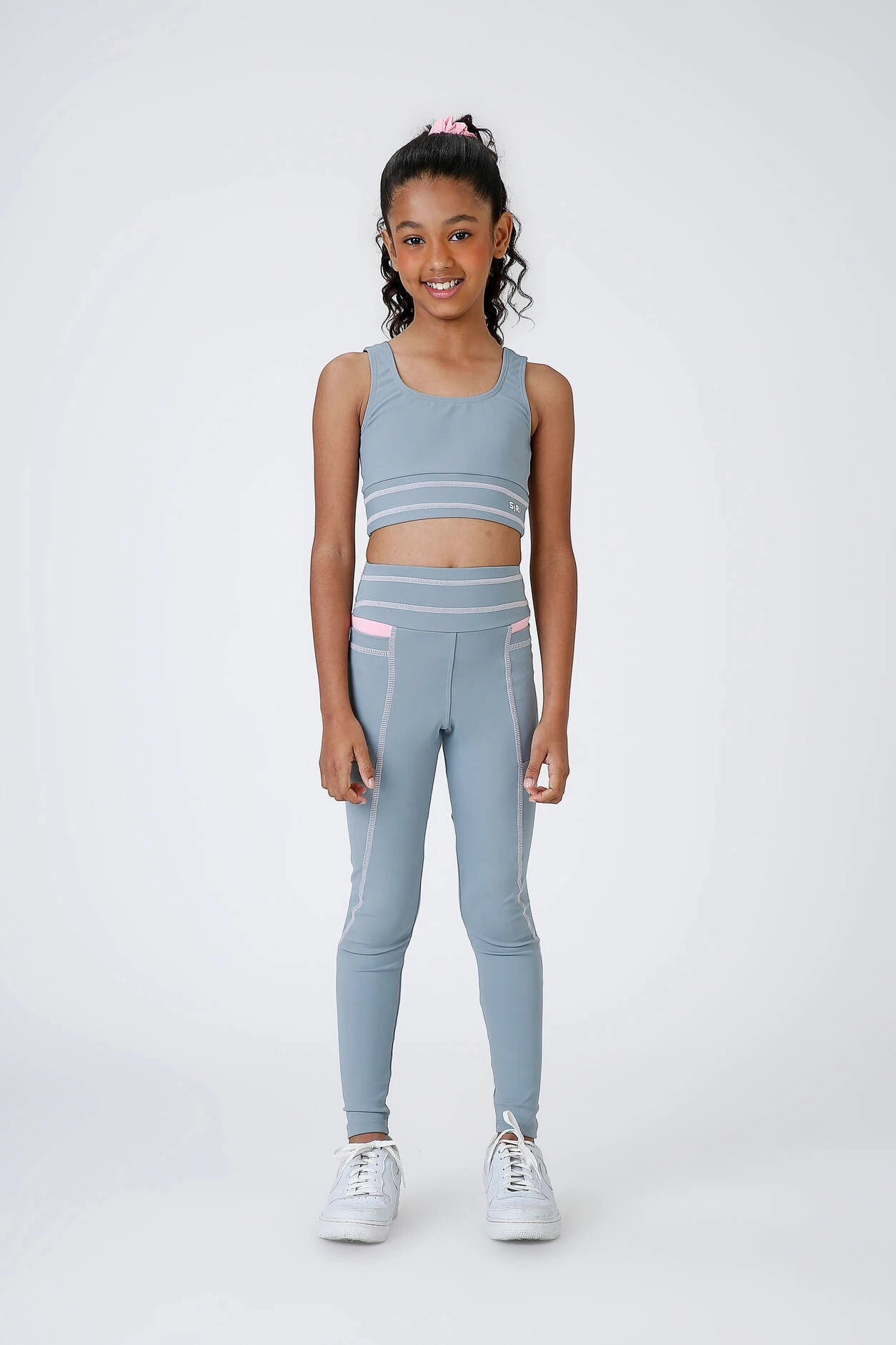 Calça Legging Infantil Siri Kids  Amanda Nagoya Cinza 42651