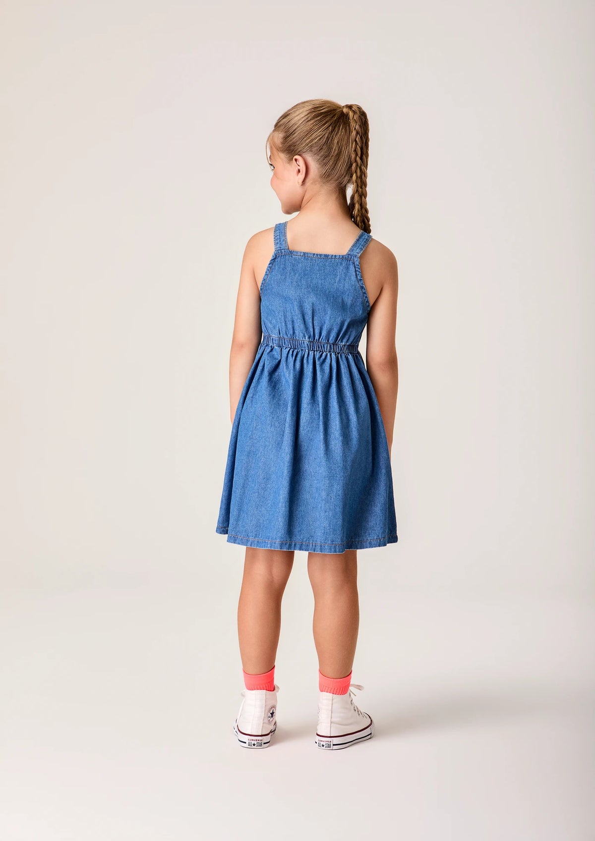 Vestido Infantil Bimbi Jeans Floral