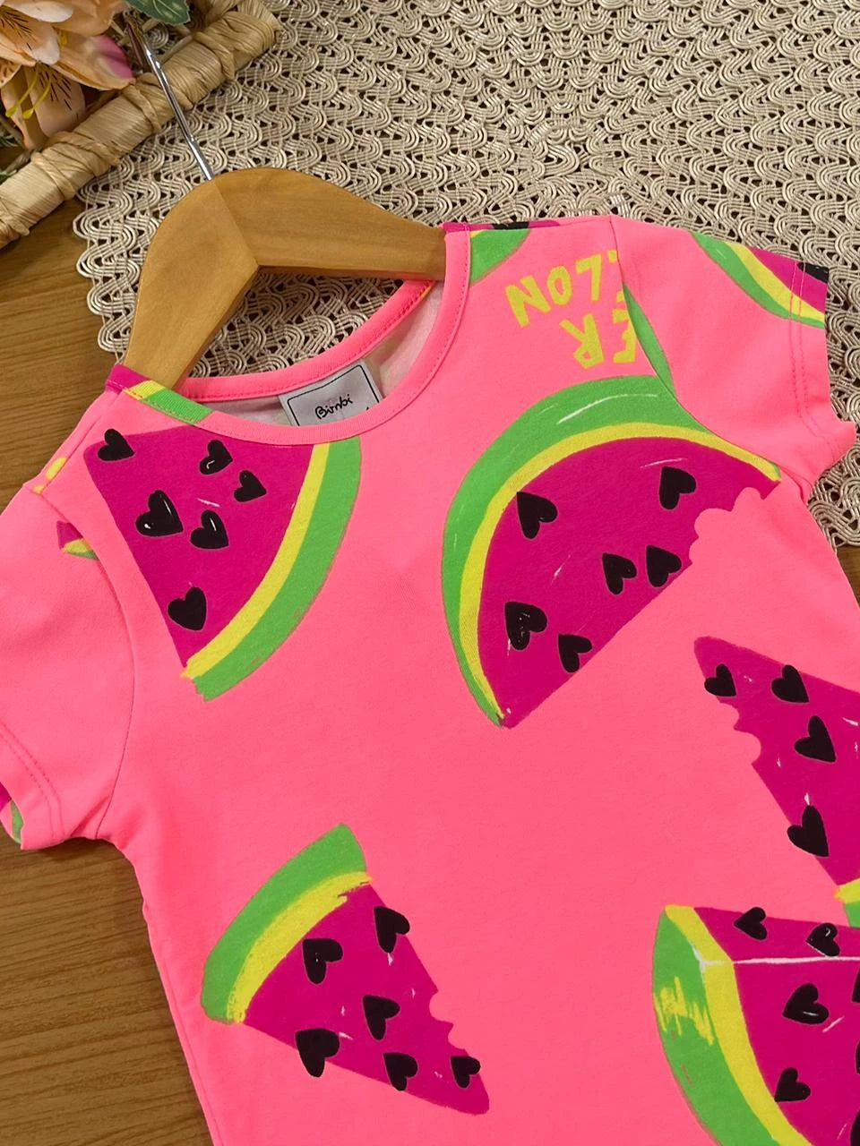 Blusa Infantil Menina Bimbi Rosa Melancia