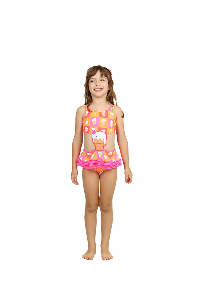 Maiô Infantil Siri Kids Carine Ice Cat 39048
