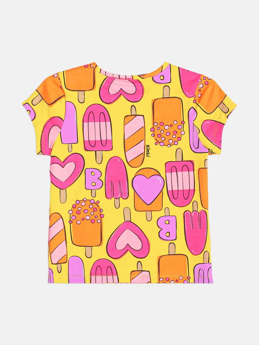 Blusa Infantil Menina Bimbi Amarela Picolé