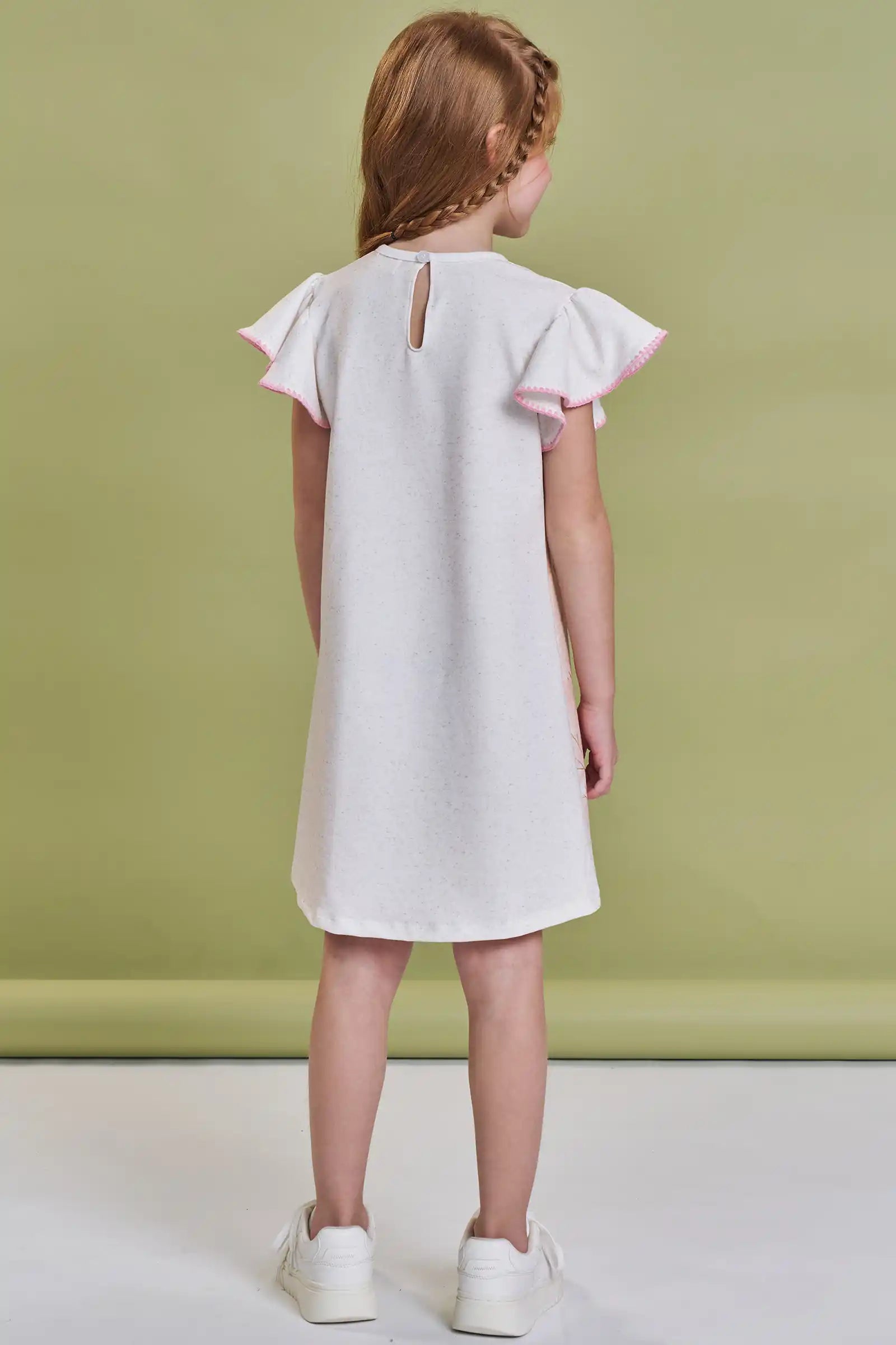 Vestido Infantil Kukiê Inverno Off White Menininha na Floresta