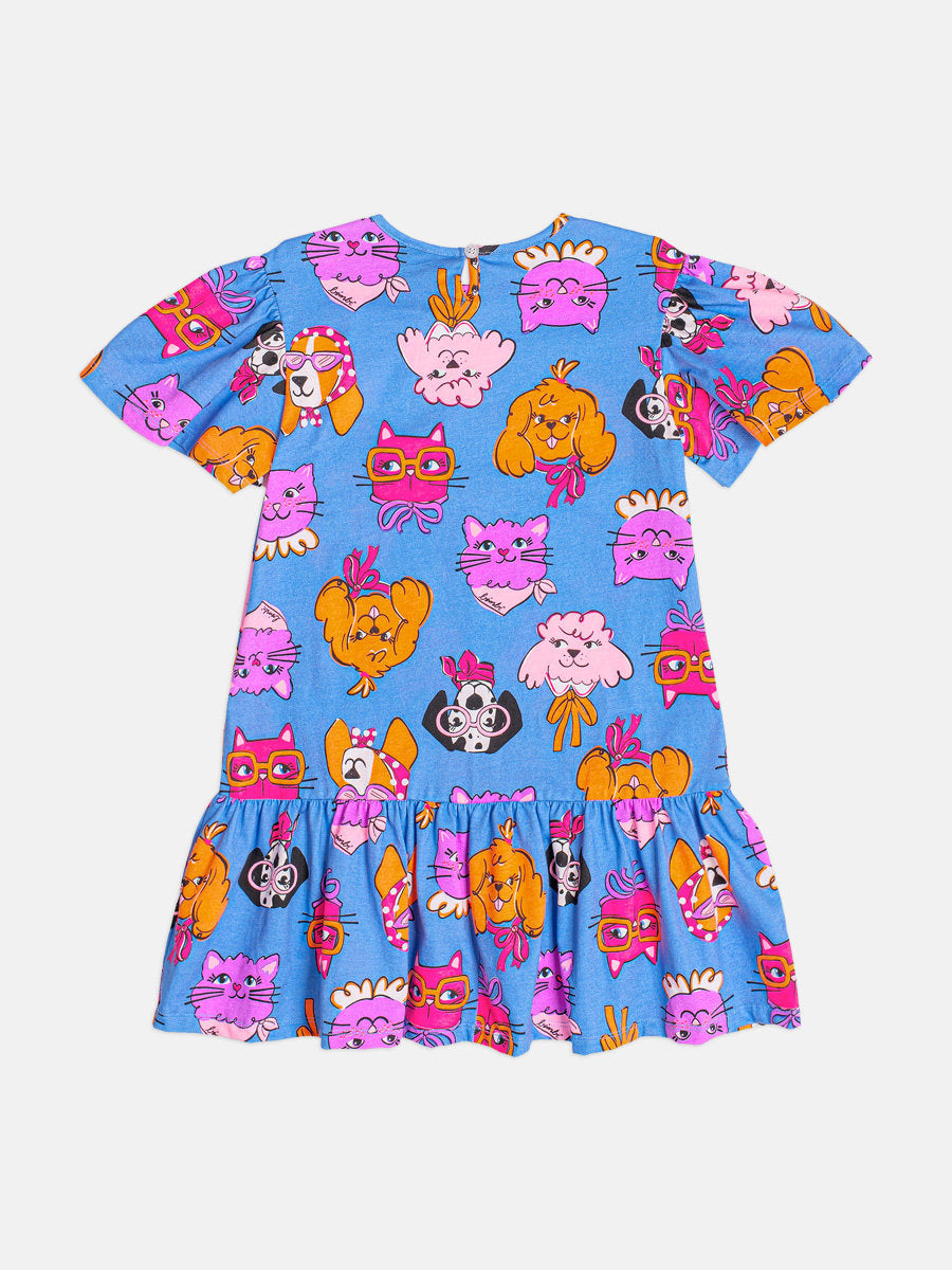 Vestido Infantil Bimbi Azul Pets