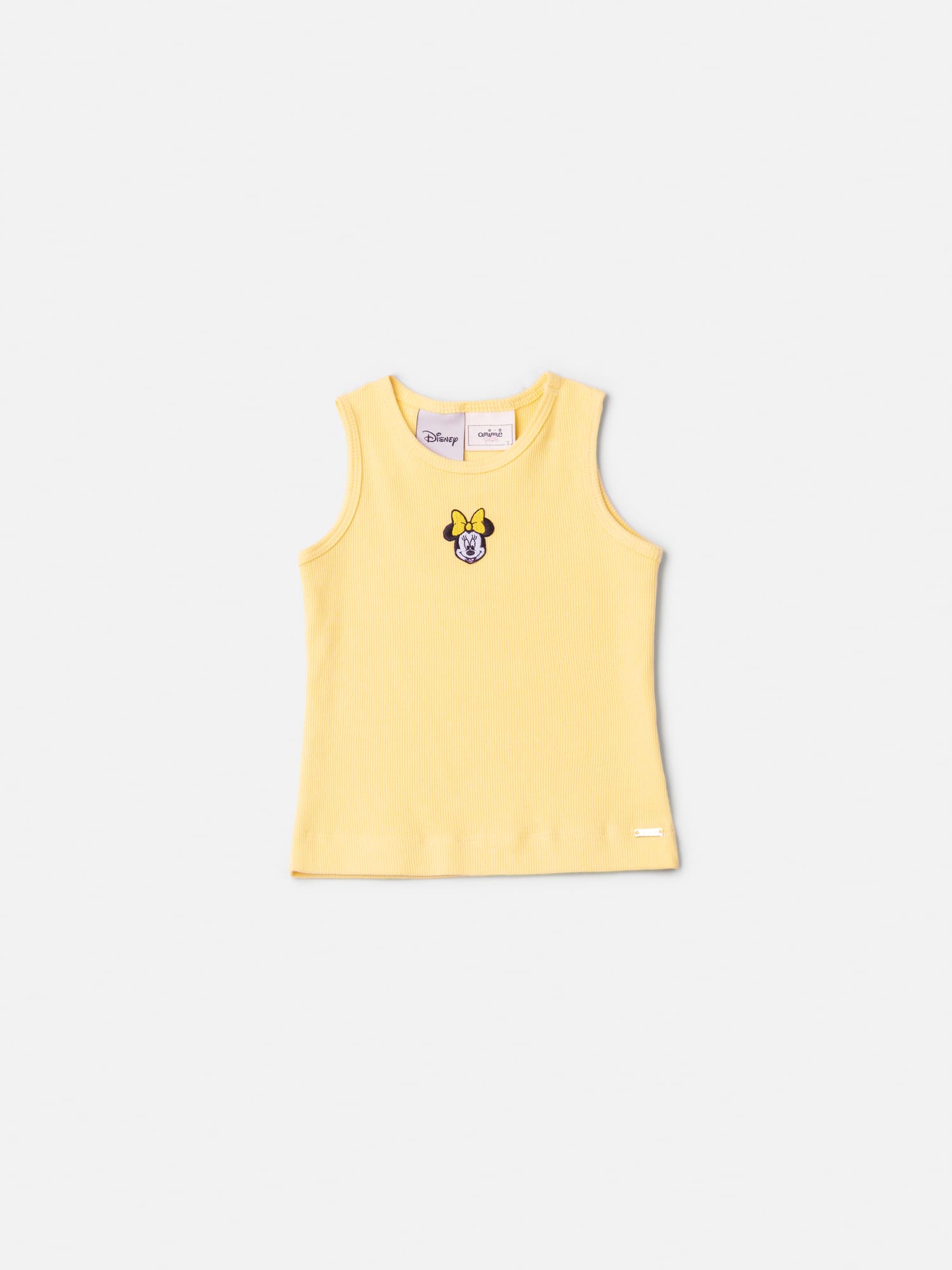 Regata Infantil Animê Verão Amarela Minnie Disney