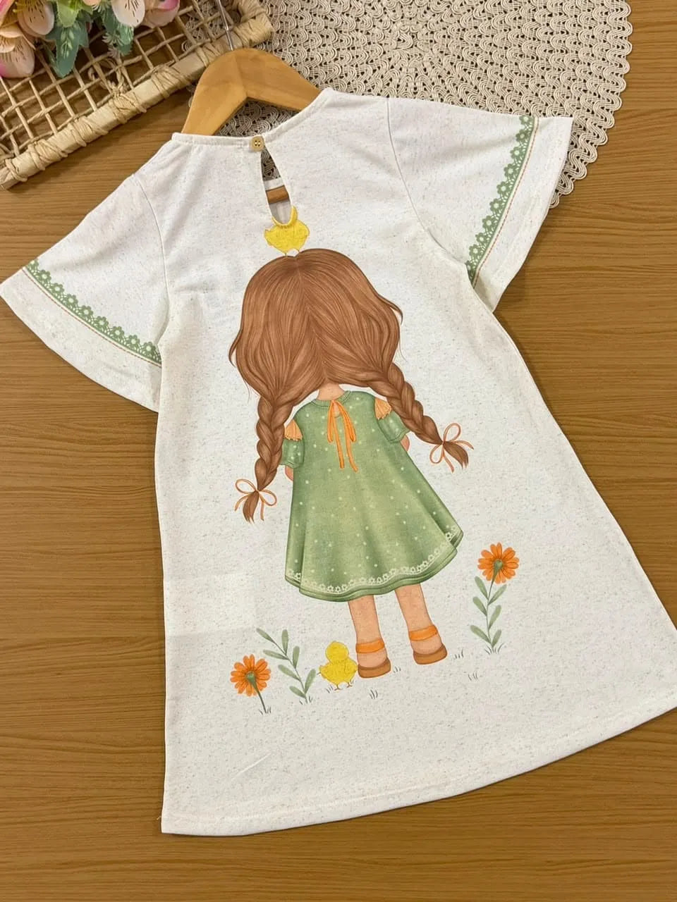 Vestido Infantil Kukiê Verão Off White Menininha Florista