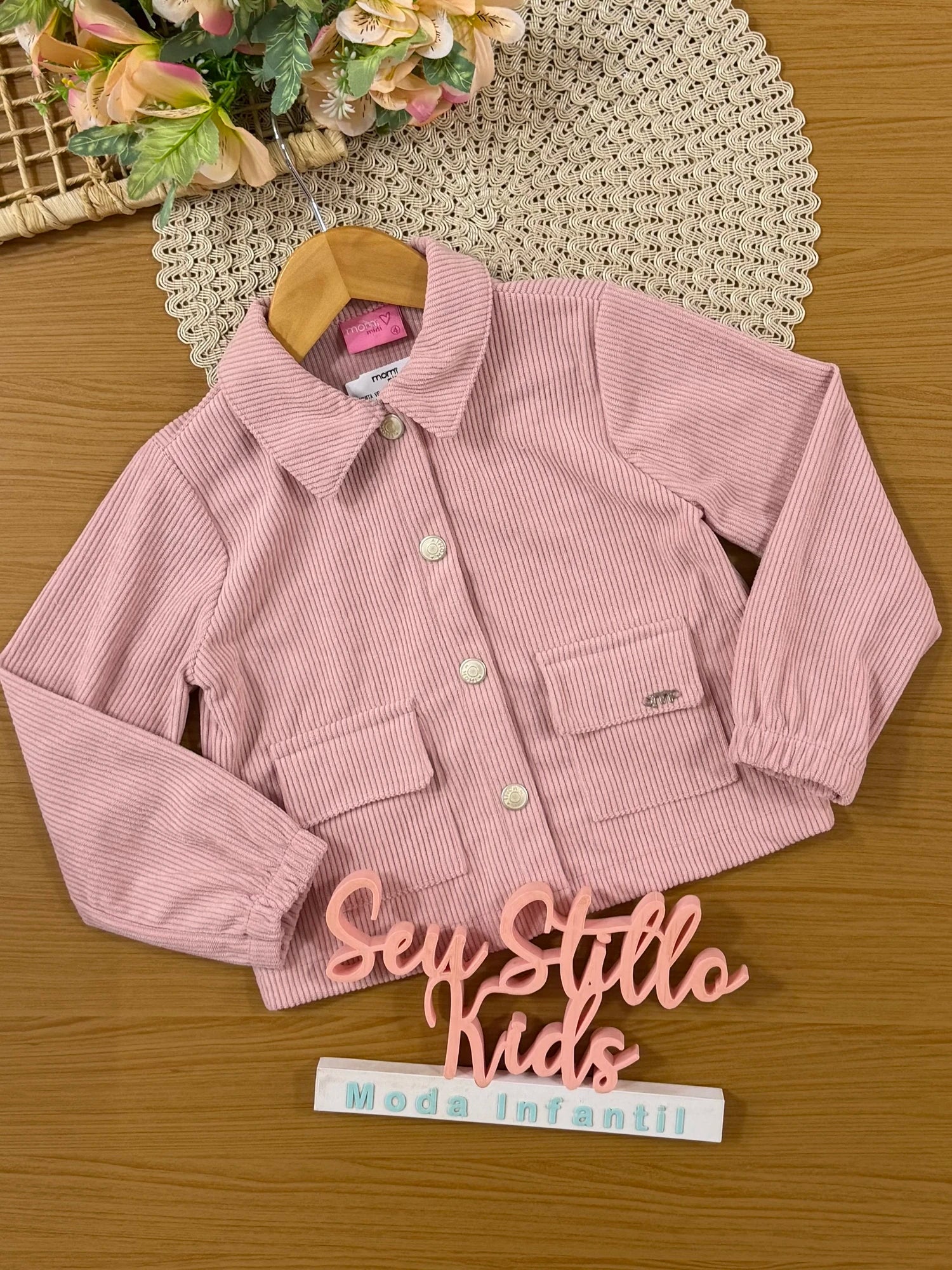 Jaqueta Infantil Momi Inverno Rosa