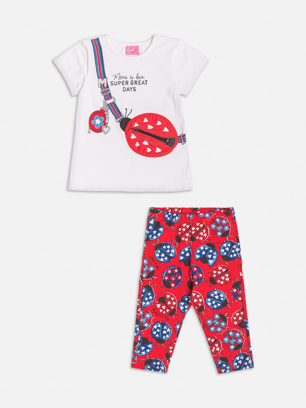 Conjunto Infantil Momi Verão Legging e Blusa Joaninha