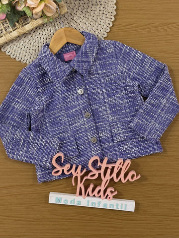 Jaqueta Infantil Momi Inverno Lilás com Brilho