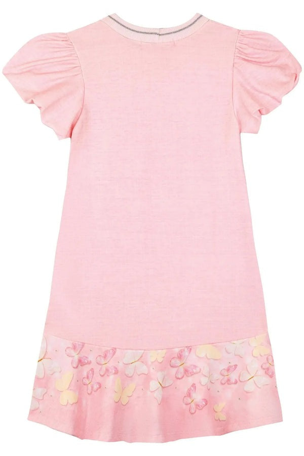 Vestido Infantil Kukiê Verão Rosa Borboletas