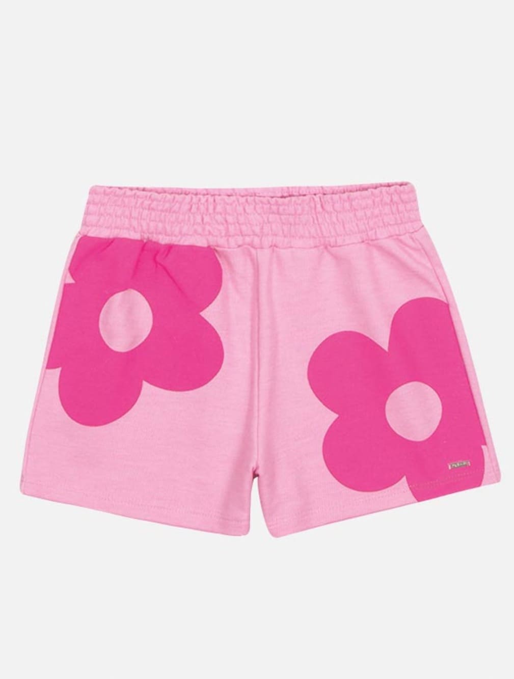 Conjunto Infantil Cinti Verão Shorts, Camisete e Colete Rosa Flor