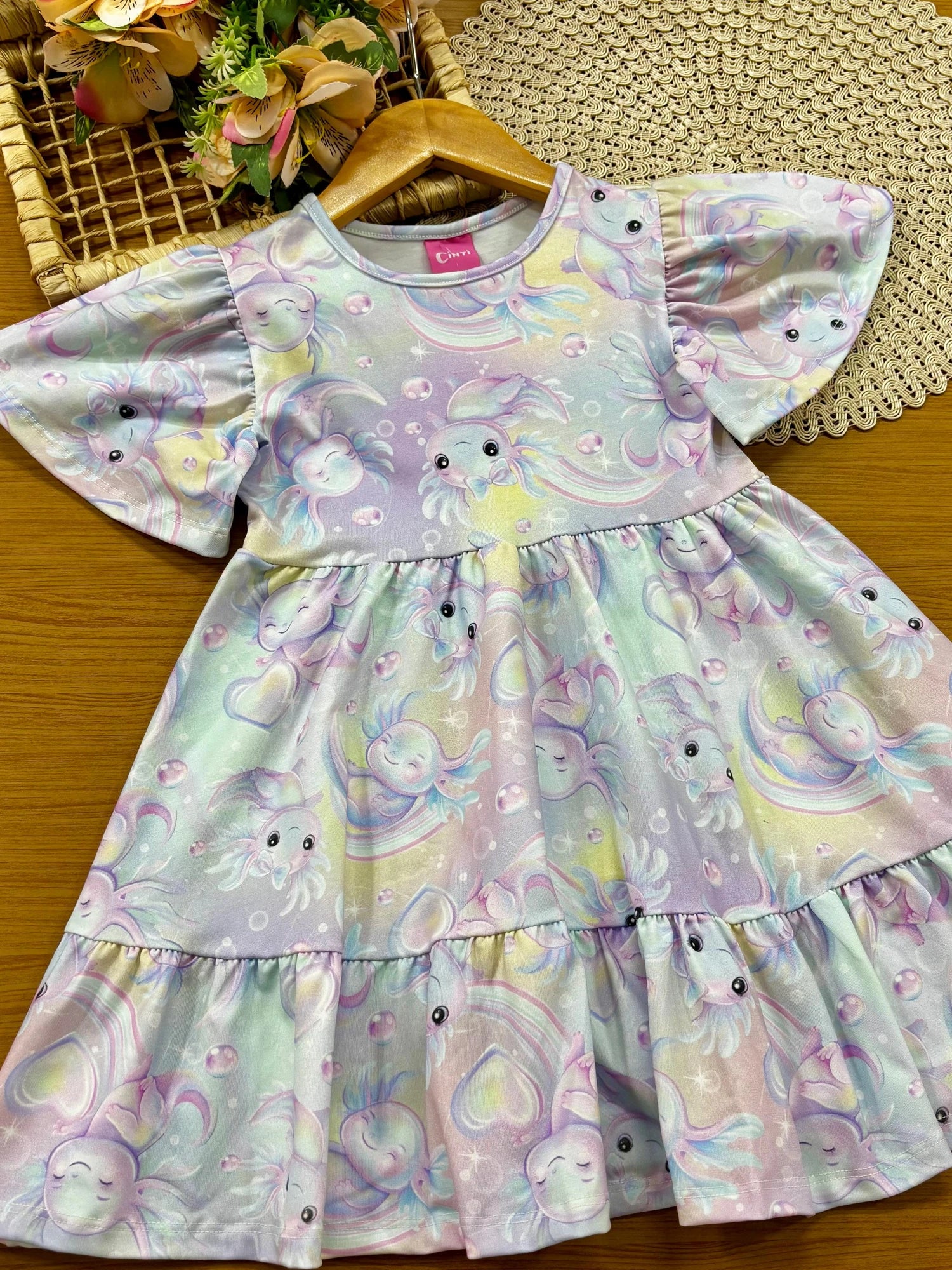 Vestido Infantil Cinti Lilás Axolote