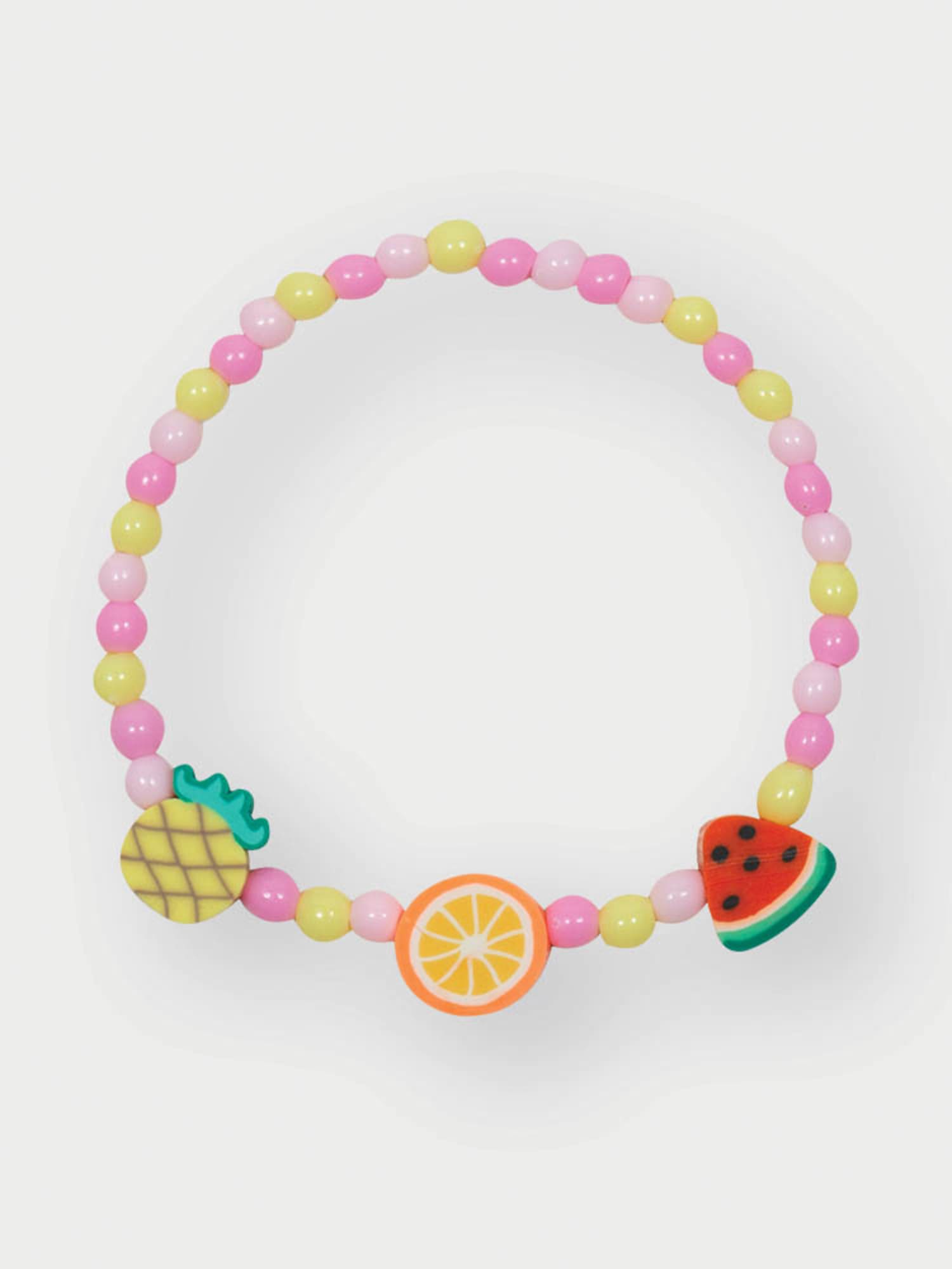 Vestido Infantil Cinti Verão com Pulseira e Sobreposição Azul Frutinhas