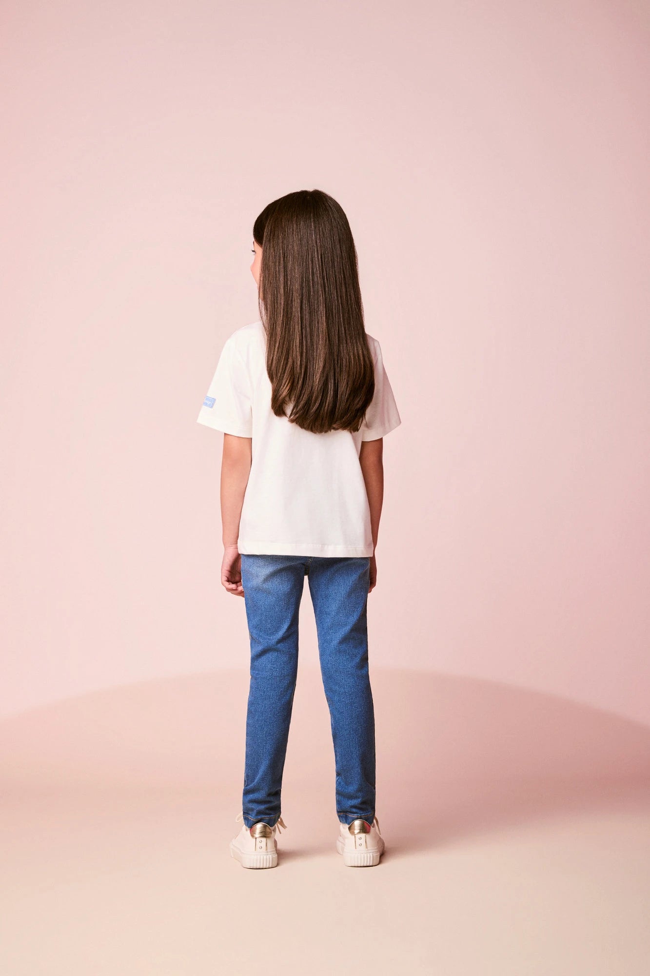 Blusa Infantil Momi Inverno Manga Curta Branca Stitch e Angel