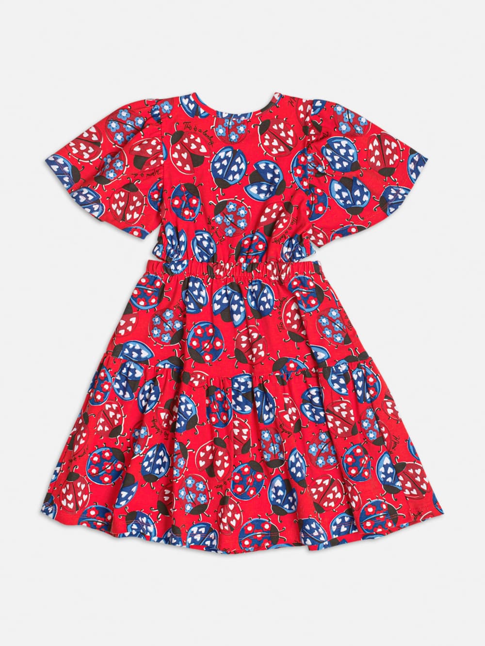 Vestido Infantil Momi Verão Vermelho Joaninha