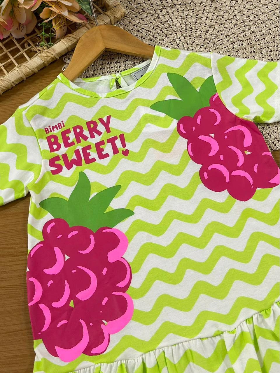 Vestido Infantil Bimbi Verde Frutinha
