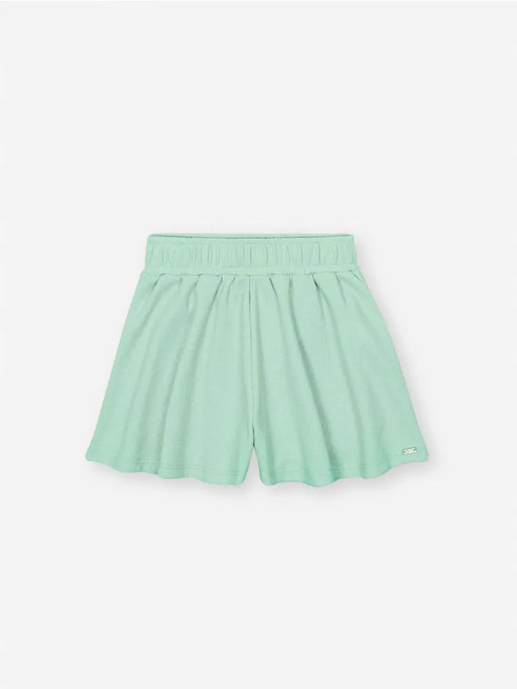 Conjunto Infantil Menina Cinti com Shorts e Blusa Verde Strass