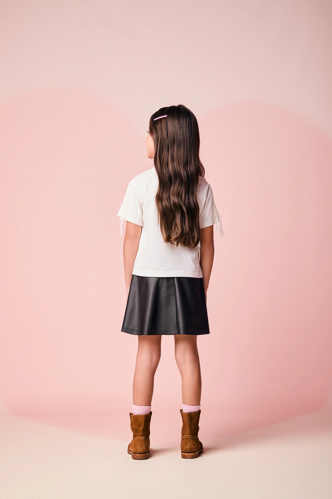 Saia Infantil Momi Inverno Preta em Couro