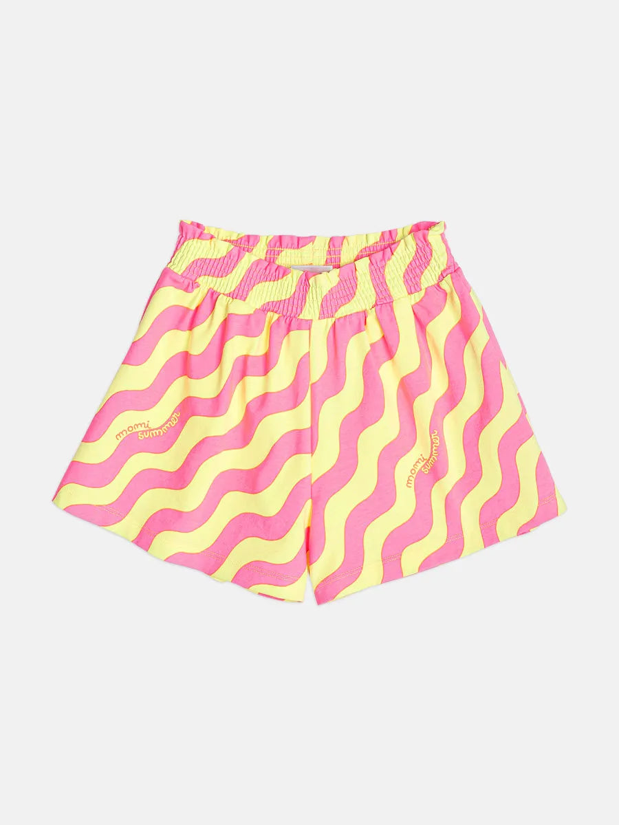 Conjunto Infantil Menina Momi Com Shorts Neon e Blusa Neon Cores