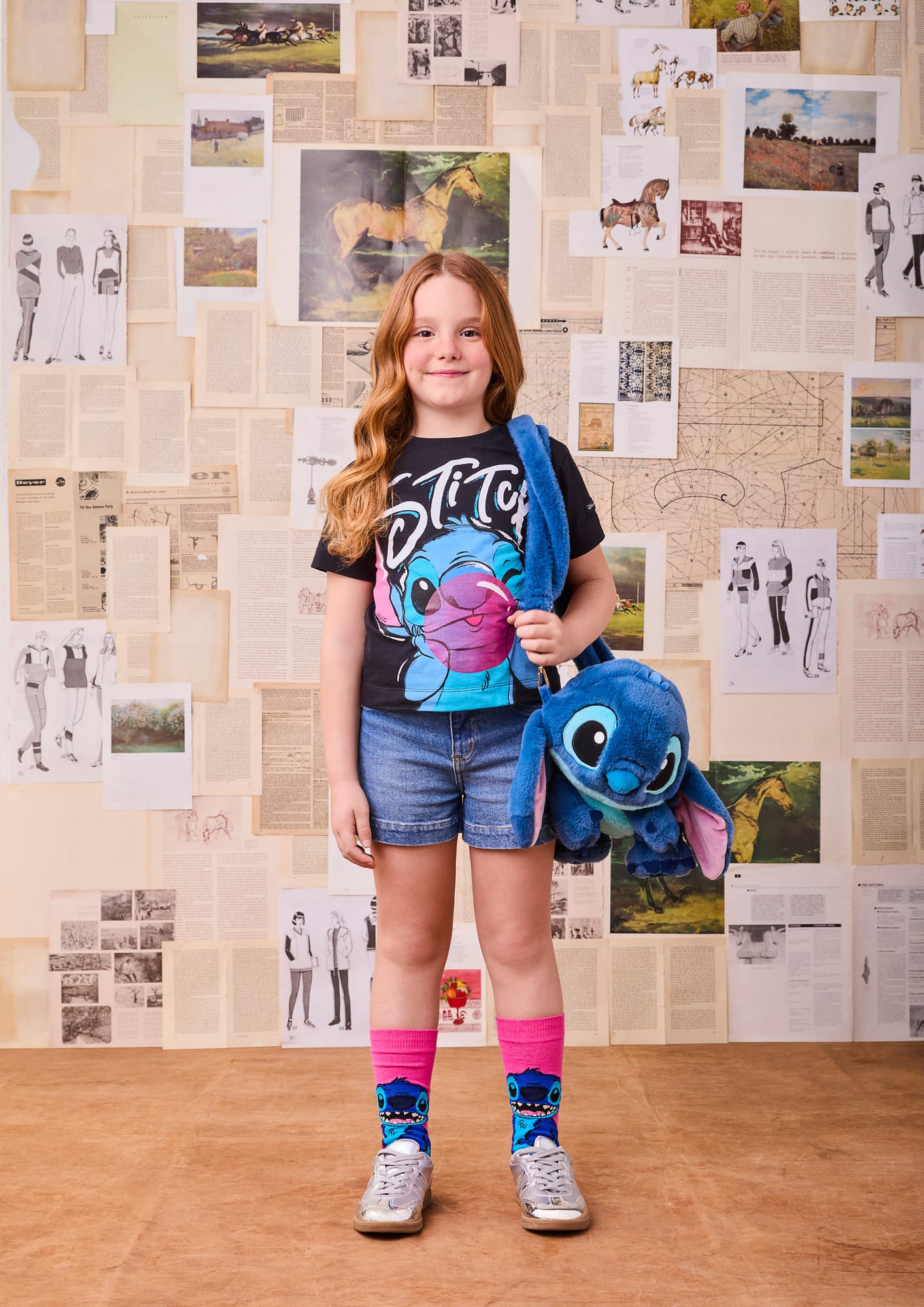 Blusa Infantil Animê Preta Stitch Disney