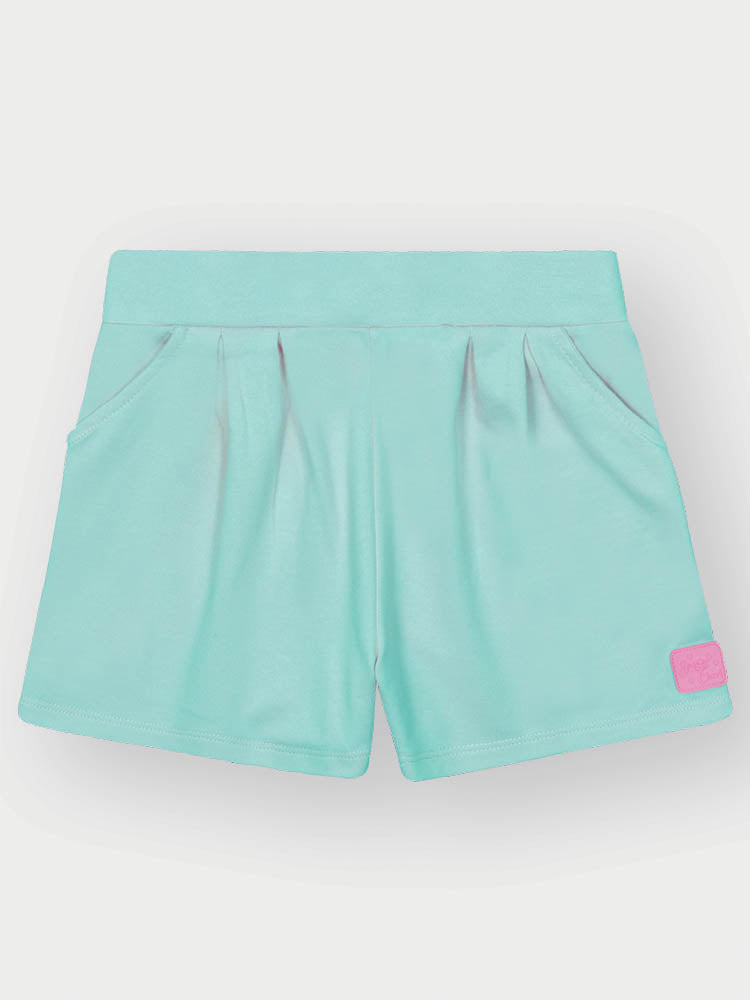Conjunto Infantil Cinti Verão com Shorts e Blusa Azul com Manga em Tela Cute