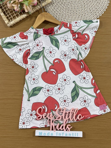 Vestido Infantil Cinti Off White Floral