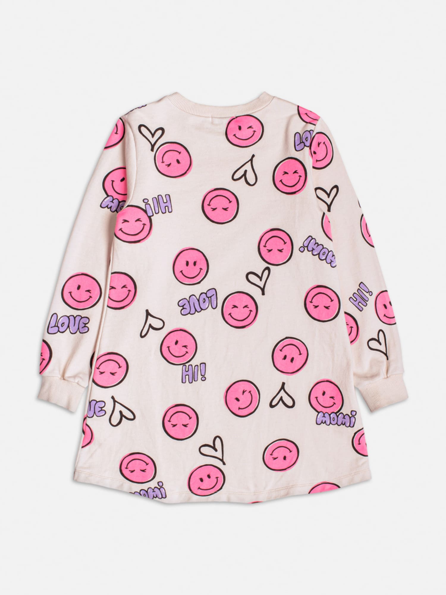 Vestido Infantil Momi Inverno Bege Emojis
