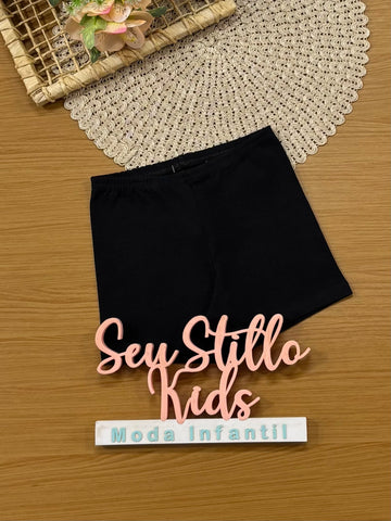 Shorts Infantil Elian Preto (Usar por baixo shorts/vestido)