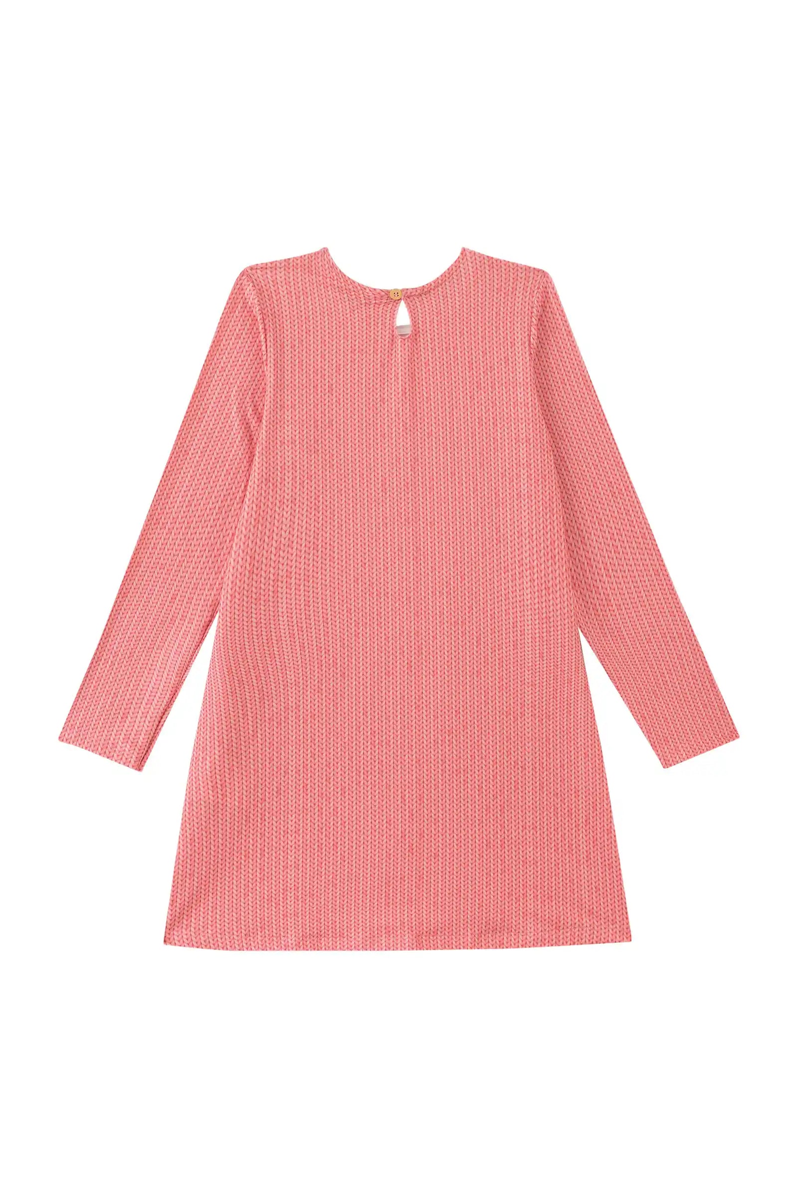 Vestido Infantil Kukiê Inverno Rosa Brincadeira na Chuva