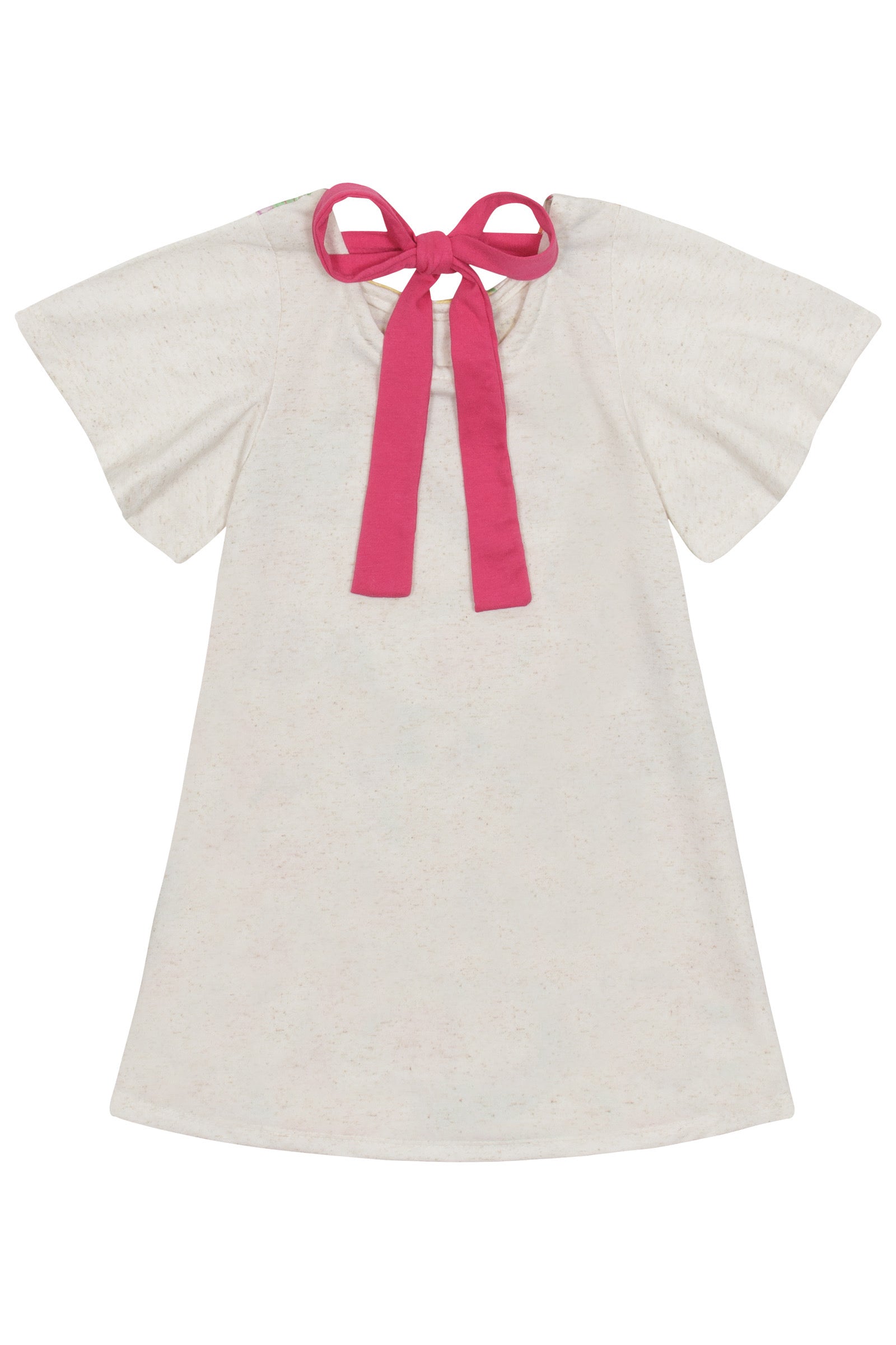Vestido Infantil Kukiê Off White Borboletas