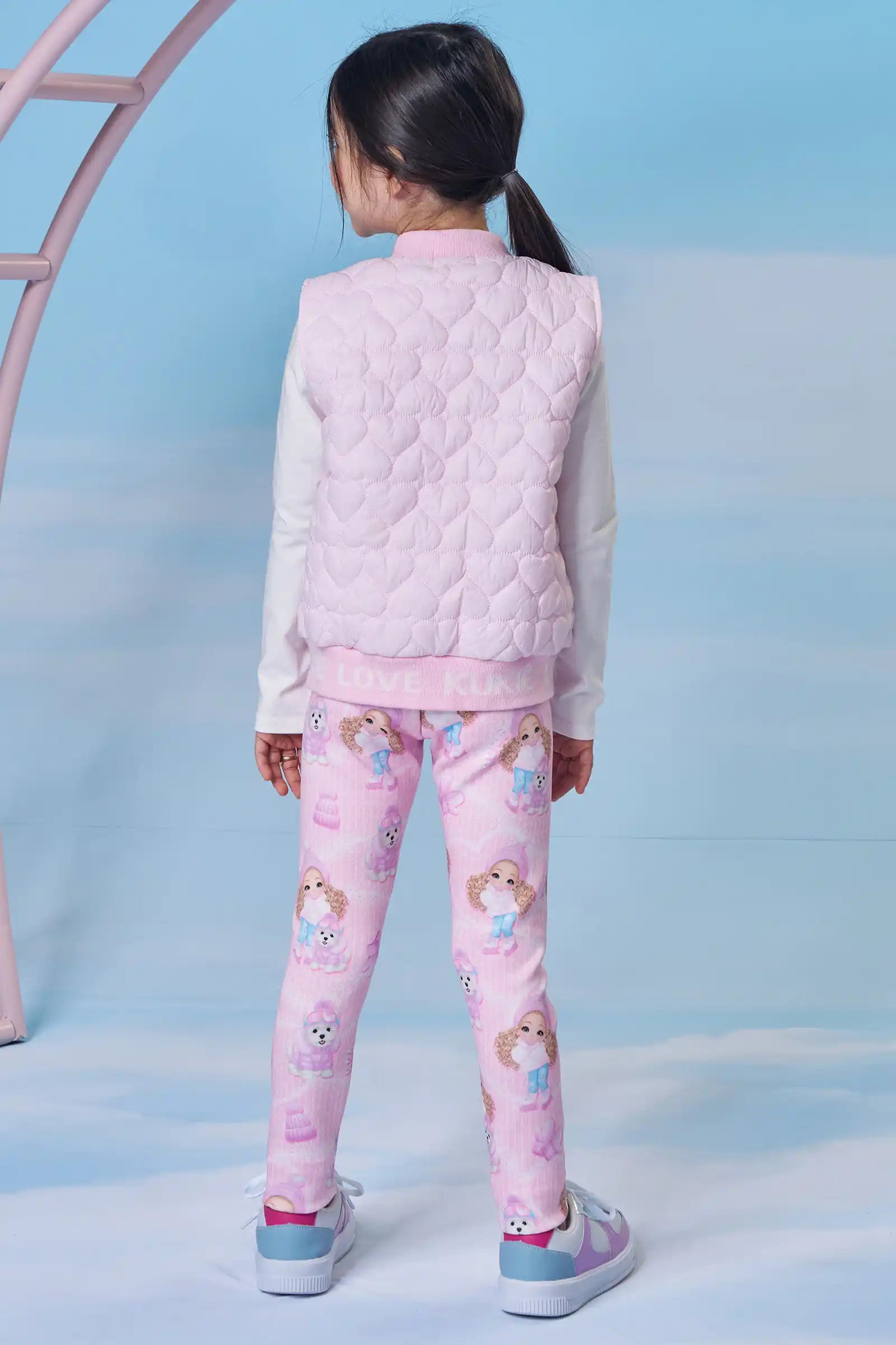 Calça Legging Infantil Kukiê Inverno Rosa Menina Patinadora