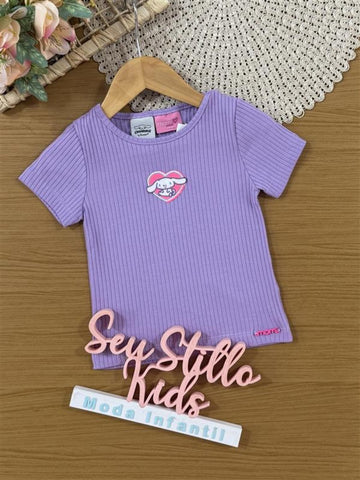 Blusa Infantil Momi Verão Lilás Cinnamoroll