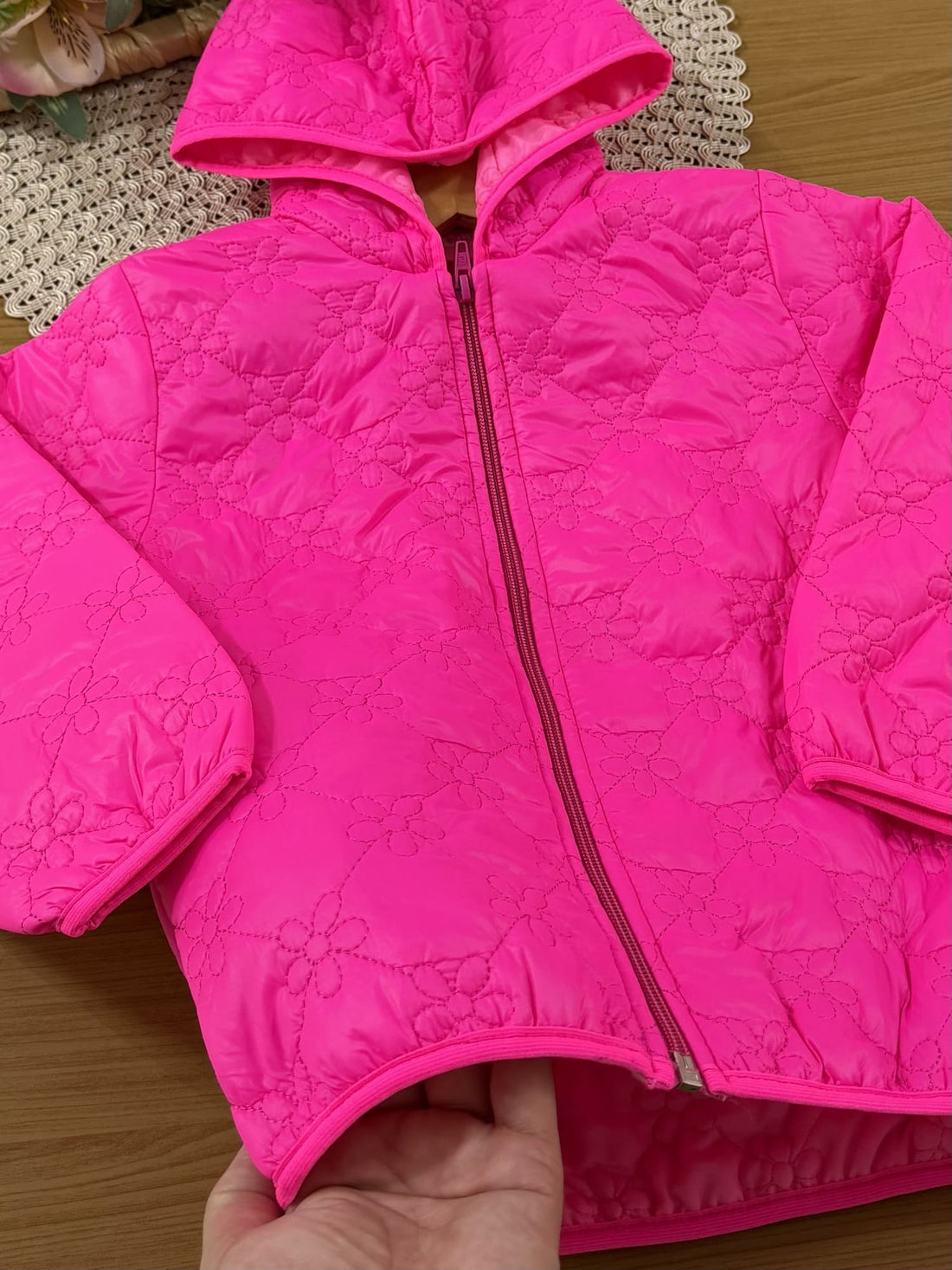 Jaqueta Infantil Cinti Inverno Rosa Neon
