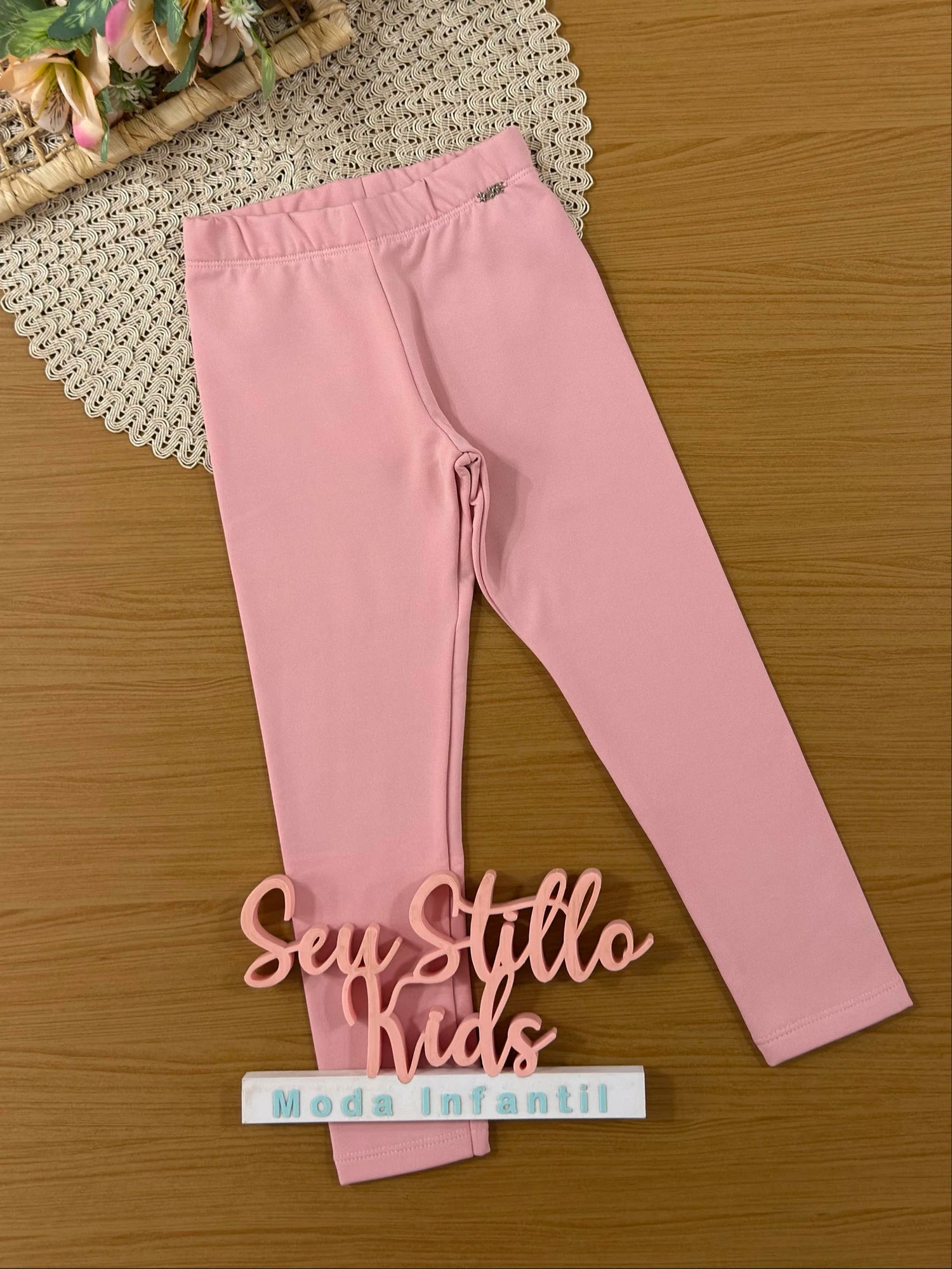 Calça Legging Infantil Kukiê Inverno Térmica Rosa