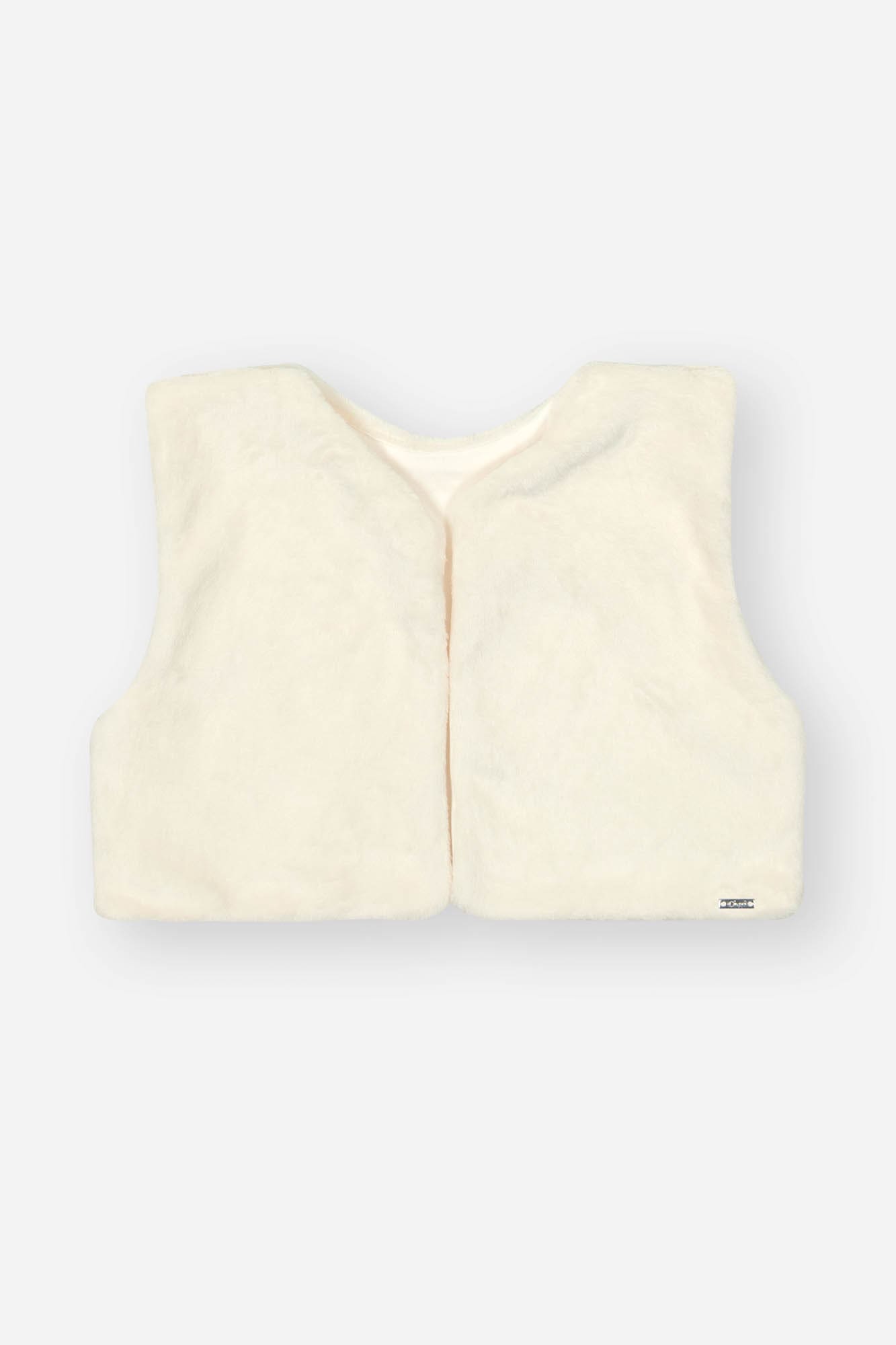 Vestido Infantil Cinti Inverno Rosa com Colete Unicórnio